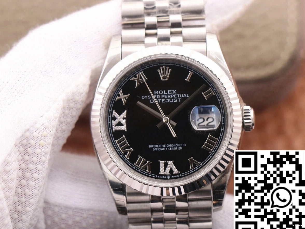M126233 Datejust EW Rolex Factory Diamond-set Black Dial 0319